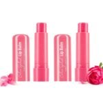 Hilary Rhoda Colour Splash Lip Balm | Moisturizing Lip Treatment with Vitamin E & Cocoa Butter | With SPF-15 | For Dry Chapped Lips | Intense Hydration | Pack of 2 (3g, Rose) - Fast UK Delivery