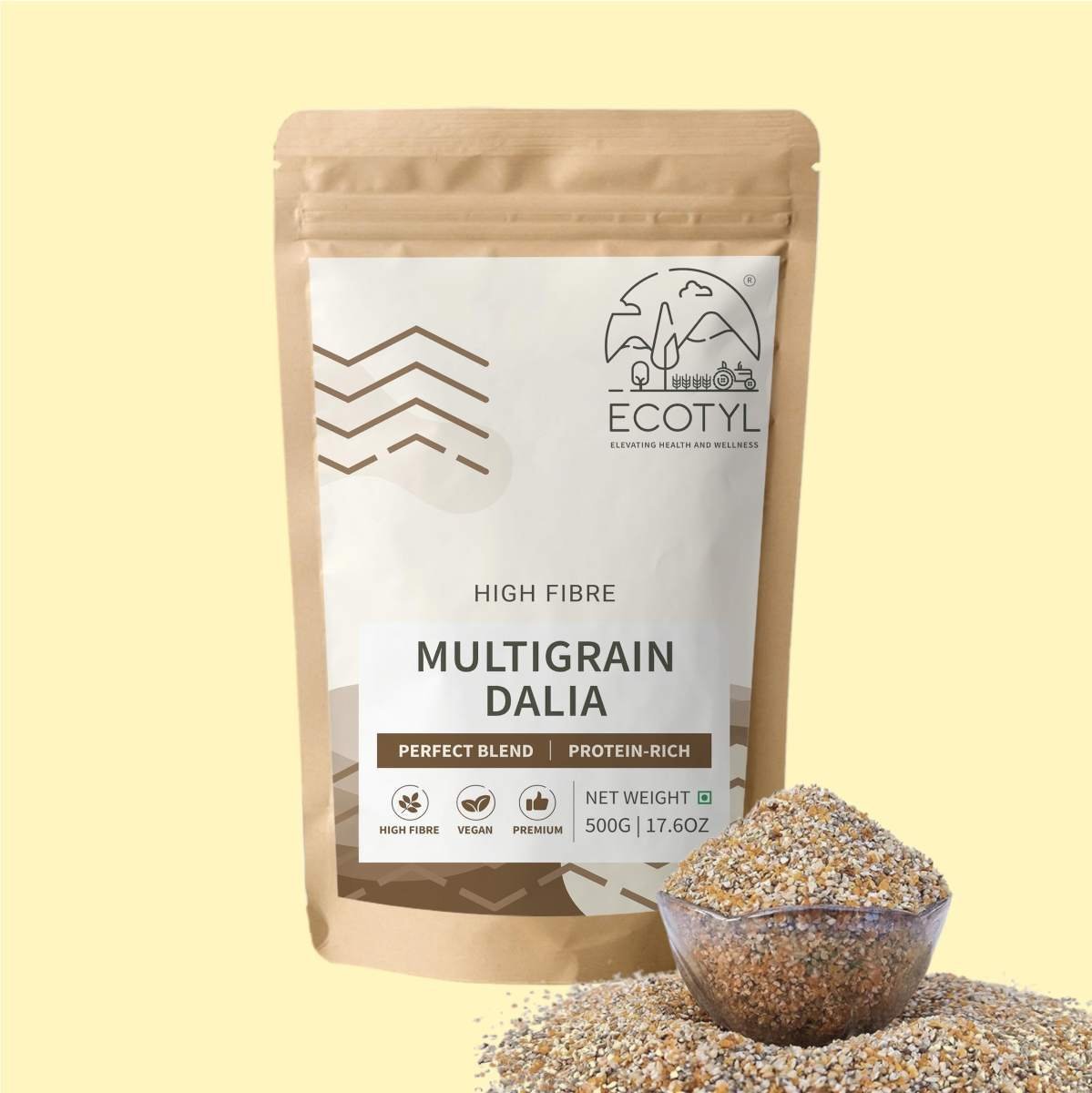 uk71M-wrDNlVL-1.jpg Ecotyl Multigrain Dalia | 5 Super Grains | Porridge | Easy to Make | 500g - Fast UK Delivery - Image 1