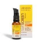 Jovees Sunscreen Face Serum SPF 65 PA+++ Broad spectrum Sun protection with Green tea, Carrot and Sunflower extract | Lightweight & Oil Free | For Oily & Acne Prone Skin 30ml - Fast UK Delivery