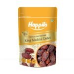 Happilo Premium International King Medjoul Dates 200 g | Khajoor Dry Fruit for Weight Management | Soft Chewy Texture & Sweet Caramel Taste | Gluten free & Zero Transfat - Fast UK Delivery