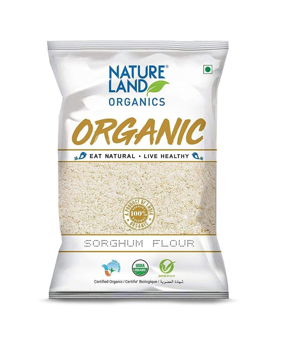 uk71NOO8Ab1rL-1.jpg Natureland Organics Sorghum / Jowar Flour 500 Gm - Organic Flours - Fast UK Delivery - Image 1