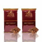Konfiz 2M Milk Chocolate Compound Slab Perfect For Baking,Cake Decorating,Topping,Molding&Dipping(Pack Of 2,500 Gm) - Fast UK Delivery