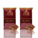 Konfiz 2M Milk Chocolate Compound Slab Perfect For Baking,Cake Decorating,Topping,Molding&Dipping(Pack Of 2,500 Gm) - Fast UK Delivery