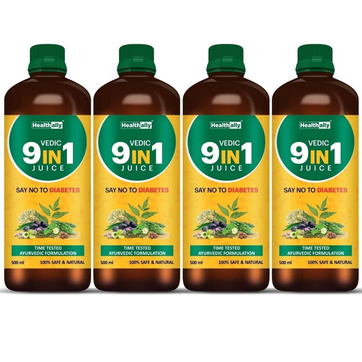 uk71OClgwbLpL.jpg Healthally Vedic 9 in 1 Sugar Control Juice,Type 1 & 2 Sugar Level Balance,Glucose Regulator Insulin Management Neem Jamun Gudmar Diabic Care Juice - 2 Ltr - Fast UK Delivery - Image 1