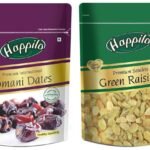 Happilo Premium International Omani Dates, & Premium Seedless Green Fresh Raisins, 250 Grams - Fast UK Delivery