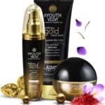 Ayouthveda Sparkling Gold Gift Pack | Sparkling Gold Face Wash, Sparkling Gold Night Cream & Sparkling Gold Day Cream | for Glowing, Even Toned & Healthy Skin | Daily Skincare Routine (Pack of 3) | Valentine Giftset - Fast UK Delivery