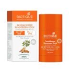 Biotique Sandalwood Sunscreen Stick, SPF 50+ |Ultra Protective Lotion| Keeps Skin Soft, Fair and Moisturized| Water Resistant| For All Skin Types| 20Gm - Fast UK Delivery