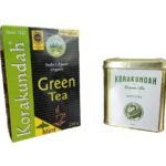 KORAKUNDAH Organic Green Tea (Mint) 250 g | KORAKUNDAH Organic White Tea 100 g | Pack of 2 | Total 350g | India's Finest Chamraj Nilgiri Tea - Fast UK Delivery