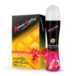 KamaSutra Mango Flavoured Condoms for men Count 10 with Strawberry Water Lube Flavoured Lubricant 50ml - Fast UK Delivery