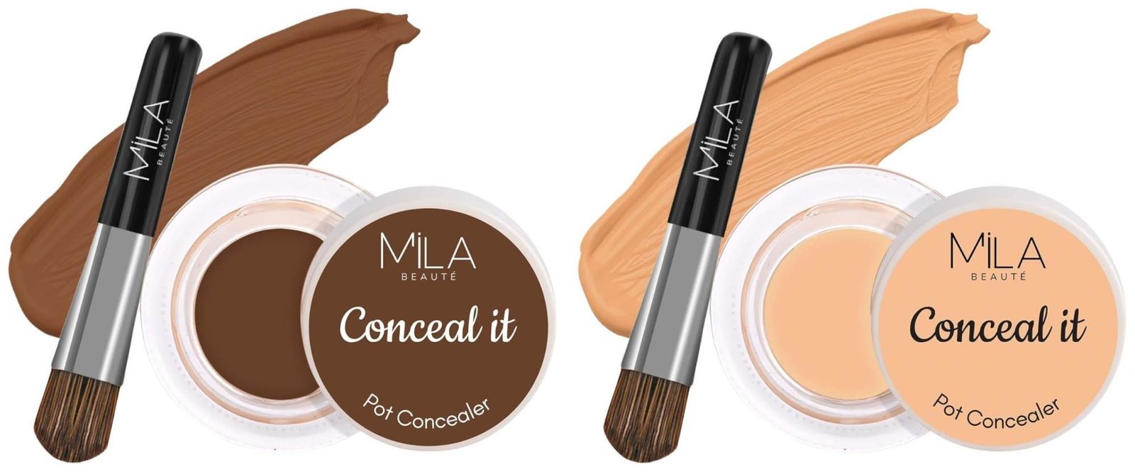 uk71PwWmM-lGL-1-1.jpg MILA Beaute Conceal It Pot Concealer | With SPF 15 & Vitamin-E For Face Makeup | Shade - (Rich Coco, 4g) Conceal It Pot Concealer For Face Makeup | Shade - (Pure Beige, 4g) - Fast UK Delivery - Image 1