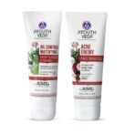 Ayouthveda Facecare Kit for Nourishes Skin, Purifies Decongested Pores - Acne Enemy Face Wash Gel (100ml) | Oil Control Mattifying Moisturizer Cream for Acne Prone Skin Dullness(60g) - Fast UK Delivery