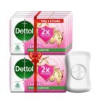 Dettol Skincare Moisturizing Beauty Bathing Soap Bar | With 2x moisturizers & Argan Oil| Softer Skin, 125gm each - Pack of 8 - Fast UK Delivery