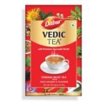 Dabur Vedic Tea - 250gm | Premium Dust Tea | Goodness of 7 Natural Ingredients | Ginger, Elaichi, Dalchini, Tulsi, Adhimadhuram, Ashwagandha, Haritaki | With Real Ayurvedic Herbs - Fast UK Delivery