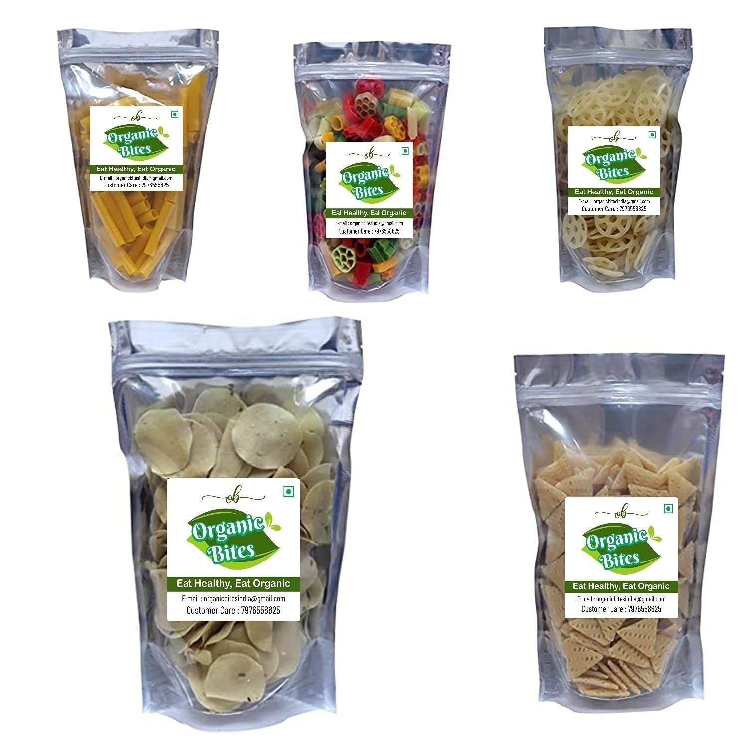 uk71QjdPG6hPS-1-1.jpg Organic Bites Fryums Combo of Golden Fingers/Mix Fryums/Wheel Shape Fryums/Jeera Rice Papad/Triangle Fryums -1 Kg - Fast UK Delivery - Image 1