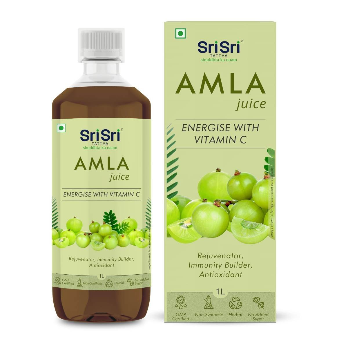 uk71R29Ikh4wL.jpg Sri Sri TATTVA shuddhta ka naam Amla Juice, 1Litre (Pack Of 1) - Fast UK Delivery - Image 1