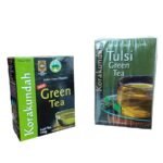 KORAKUNDAH Organic Green Tea 100g | KORAKUNDAH Tulsi Green Tea 25 Dip Bags | Pack of 2 | Total 125g | India's Finest Chamraj Nilgiri Tea - Fast UK Delivery