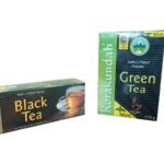KORAKUNDAH Black Tea 25 Dip Tea Bags | KORAKUNDAH Organic Green Tea (Mint) 250 g | Pack of 2 | Total 300 g | India's Finest Chamraj Nilgiri Tea - Fast UK Delivery