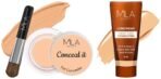 MILA Beaute Longwear Weightless Foundation | Liquid Foundation | Shade - (205 Natural Buff, 30ml) Conceal It Pot Concealer For Face Makeup | Shade - (Medium Beige, 4g) - Fast UK Delivery