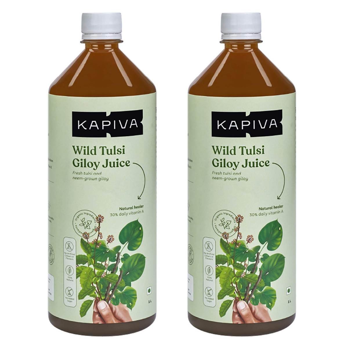 uk71S5fVdqPhL-1.jpg Kapiva Wild Tulsi Giloy Juice (2L) | Fresh Tulsi and Neem-grown Giloy to Support Immune Health - Super Saver Pack of 2 - Fast UK Delivery - Image 1