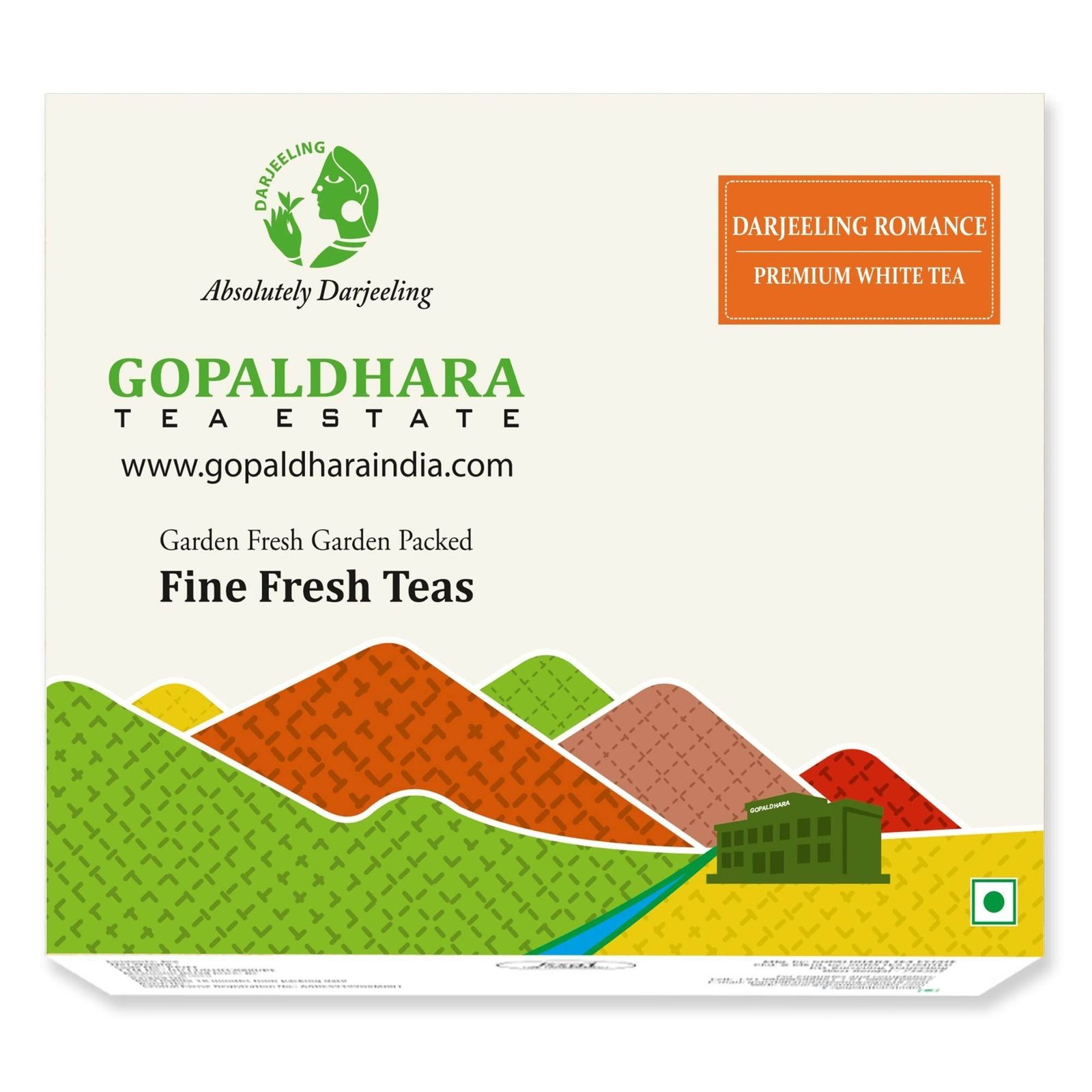 uk71S88daP6eL-1-1.jpg Gopaldhara Darjeeling White Romance Tea 125g Paper Box - (Classic Series) FTGFOP1 Fresh & Premium White Mellow Sweet Whole Leaf Tea - Fast UK Delivery - Image 1