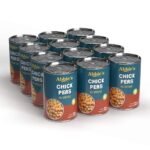 Abbie's Chick Peas 1200 g (400 g X 12 units) | Precooked Chickpeas Best For Indian Curry, Salad, Boiled | Ready To Eat & Ready To Cook Chickpeas (Set of 12) - Fast UK Delivery