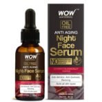 WOW Skin Science Anti Aging Night Face Serum - OIL FREE - Anti Wrinkle, Anti Dullness, Reviving - No Parabens, Silicones & Color - 50mL - Fast UK Delivery