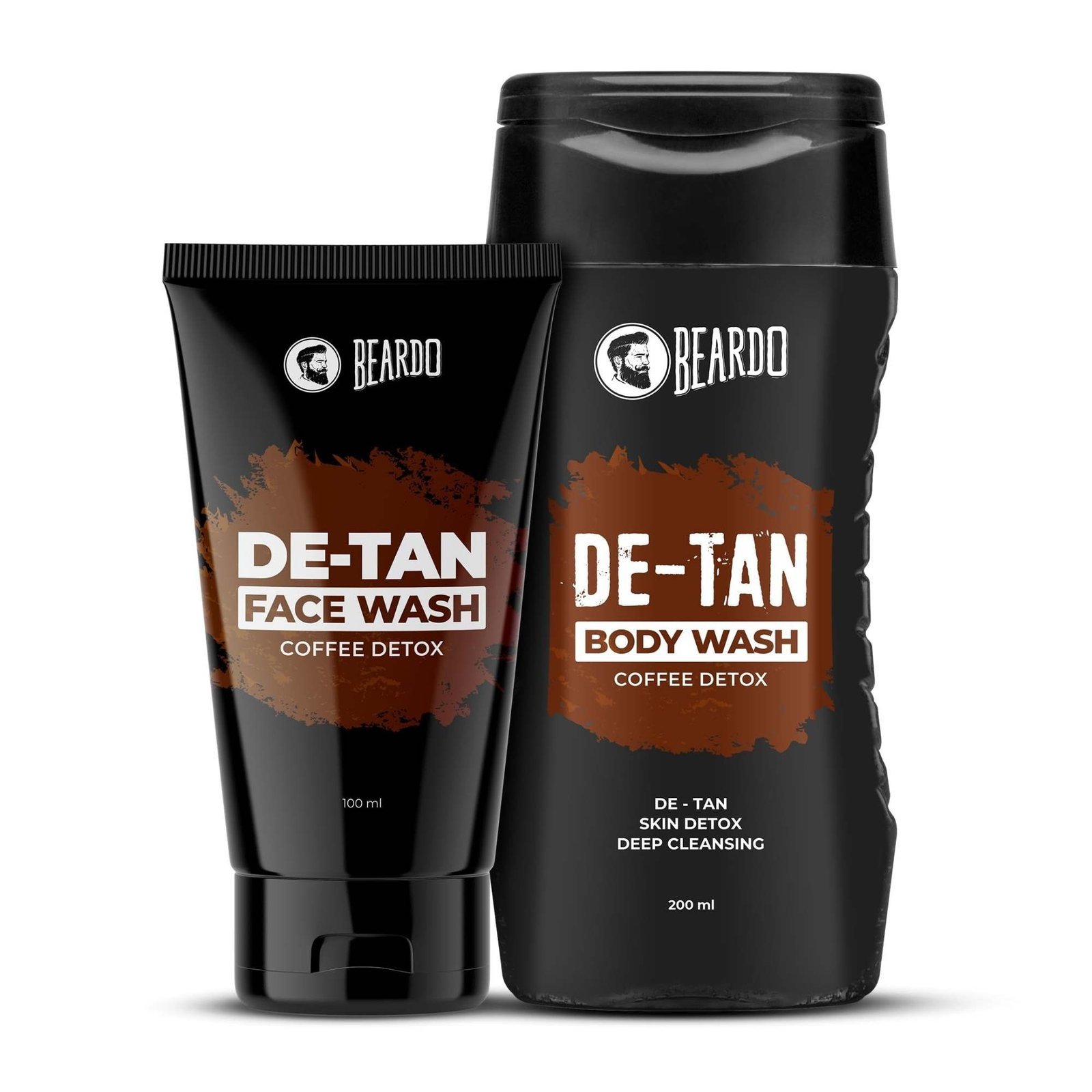 uk71T5-XQ6VUL-1-1.jpg Beardo Detan Combo For Men (Set of 2) | Detan Body Wash & Detan Face Wash with Powerful Coffee Extract for Tan Removal | Hydrates & Exfoliates Men's Skin for Oil Control - Fast UK Delivery - Image 1