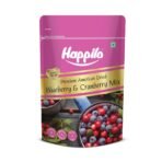 Happilo Premium Dried Blueberry Cranberry Duet 200 grams Pack | Dried Cranberries & Blueberries Mix | Natural Real Dried Berries | Low Calorie Snack - Fast UK Delivery