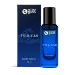 Beardo Perfume For Men - TSUNAMI, 20 ml | Intense Fresh - Marine Aromatic Notes | Strong Long Lasting Mens Perfume | EAU DE PARFUM Men| Ideal Gift For Men | Christmas gift for men | Gift For Friends | Gift for Men - Fast UK Delivery