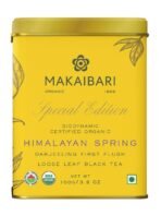 Makaibari Himalayan Spring, Special Edition First Flush Black tea 100 gm Loose Leaf First Flush Black Tea | USDA Organic Certified Darjeeling Black Tea | Single Estate Loose Leaf Tea - Fast UK Delivery