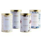 ISVARA TEA BUNDLES | Skincare Teas (Pack of 4 tea tins) | White Fusion, Elixir of Youth, The Herb Basket, Coral Glow | 160gm - Fast UK Delivery