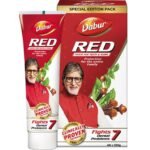 Dabur Red Toothpaste - 750g (250gx3) Special Edition Pack |Fluoride Free |Helps in Bad Breath Treatment, Cavity Protection, Plaque Removal | For Whole Mouth Health | Power of 13 Potent Ayurvedic Herbs - Fast UK Delivery