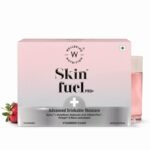 Wellbeing Nutrition Skin Fuel Pro+ | Glutathione, Vit C & E, Vollagen & PhytoCellTec | Reduces Pigmentation & Dark Spots | Skin Whitening | Anti-aging | Strawberry Flavour, 28 Servings