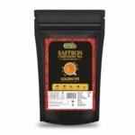 Golden Tips Saffron(Kesar) Cardamom (Elaichi) Exotic Indian Masala Chai CTC Black Tea (40 Cups), 100 g - Fast UK Delivery