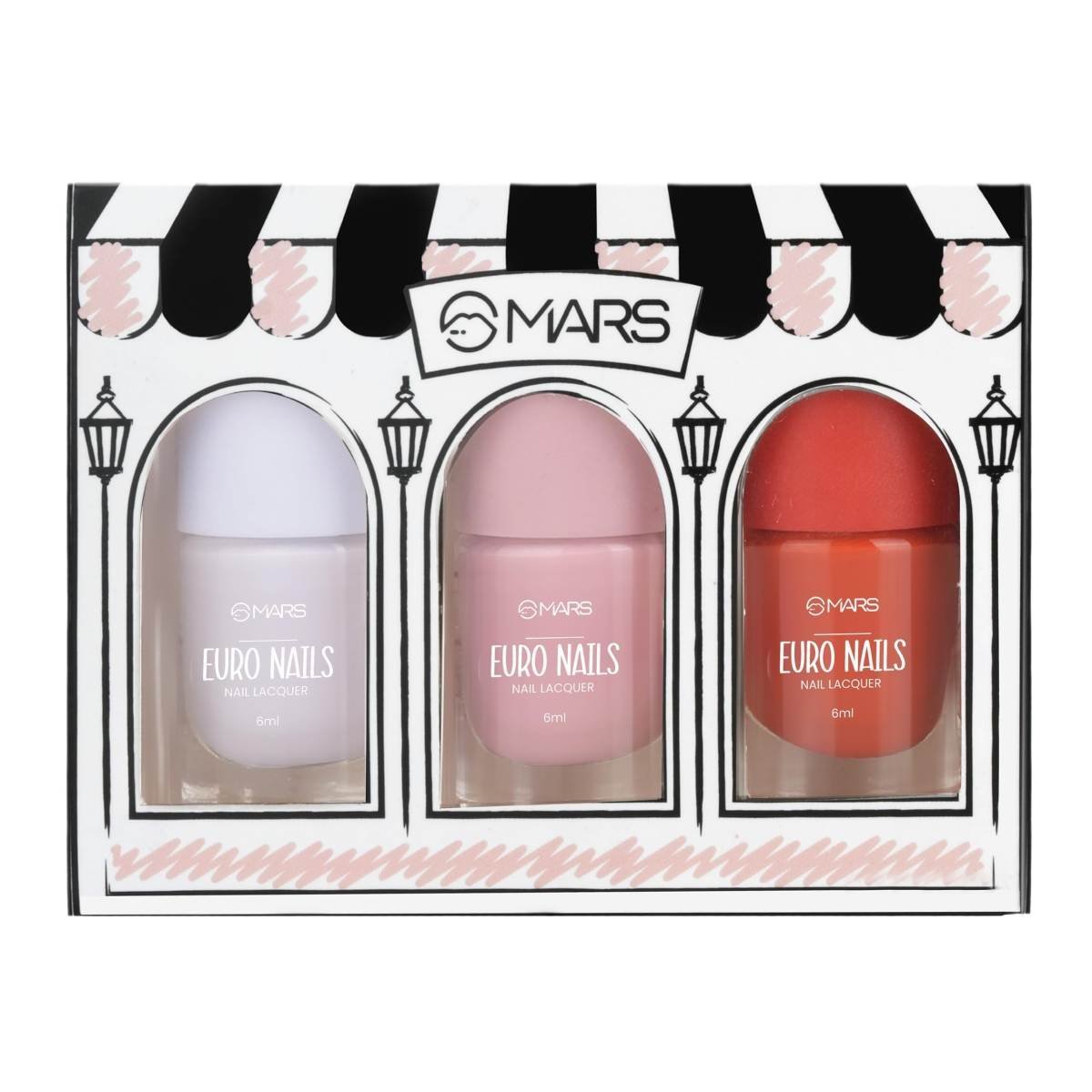 uk71W0ANSORyL-1-1.jpg MARS EURO Nail Lacquer | Glossy Gel Finish | Rich Pigmentation | Chip Free | Quick Drying Formula | Long Lasting Nail Polish for Women (3 * 6.0 ml) (SET-04) - Fast UK Delivery - Image 1