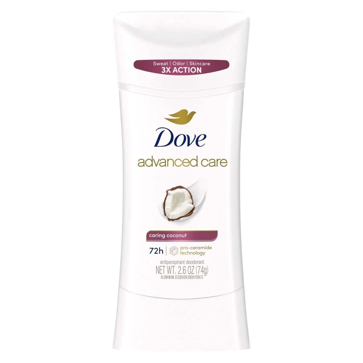 uk71WIdmQyb7L-1-1.jpg Dove Advanced Care Caring Coconut Anti-Perspirant Deodorant, 2.6 oz - Fast UK Delivery - Image 1