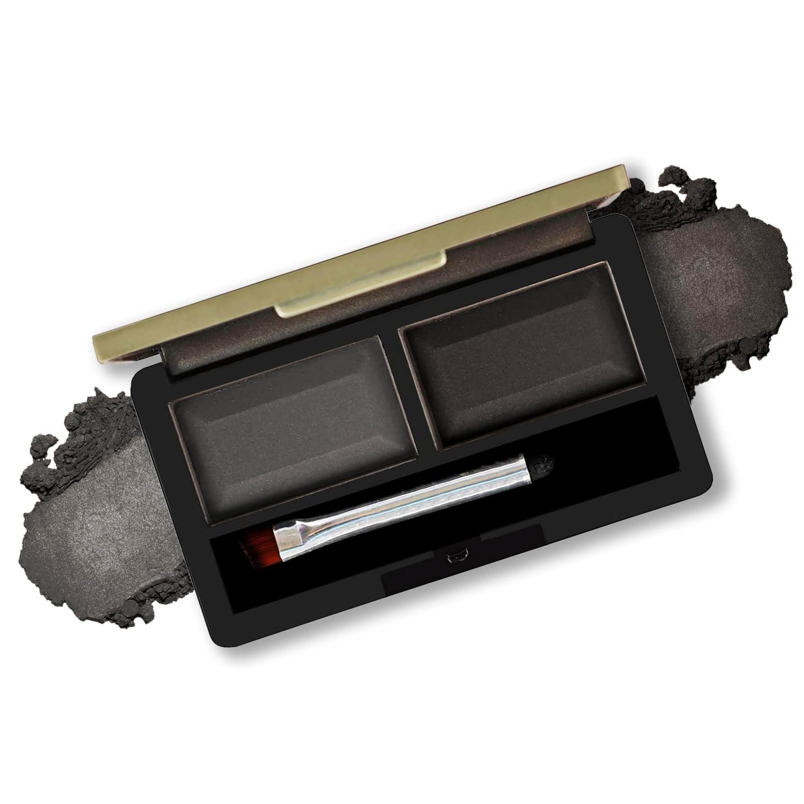 uk71Wf5G1tDL-1.jpg FASHION COLOUR Dual Eyebrow Powder Kit | Powder With Brush | Long-Lasting | Natual Looking Brows | Rich Color Payoff | Shaped & Defined Brows | Available in 2 Shades | Waterproof and smudgeproof | Black | 8gm - Fast UK Delivery - Image 1