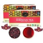 TEACURRY Hibiscus Tea (60 Tea Bags), Helps with Heart Health, boosts liver health | Hibiscus Tea For Skin | Hibiscus Tea Petals | Hibiscus Tea leaves |Hibiscus Flower Tea - Fast UK Delivery