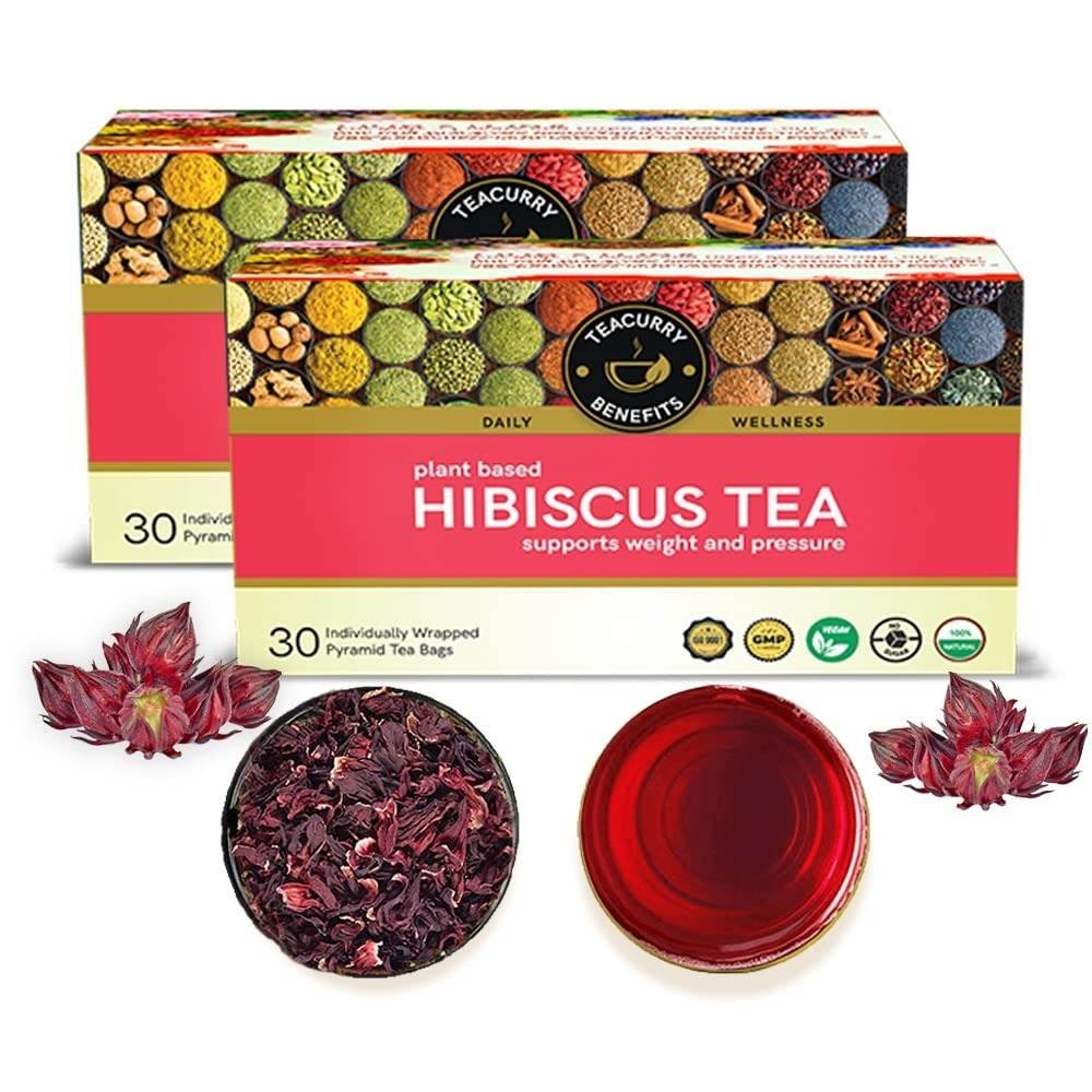 uk71WfqwcQULL.jpg TEACURRY Hibiscus Tea (60 Tea Bags), Helps with Heart Health, boosts liver health | Hibiscus Tea For Skin | Hibiscus Tea Petals | Hibiscus Tea leaves |Hibiscus Flower Tea - Fast UK Delivery - Image 1