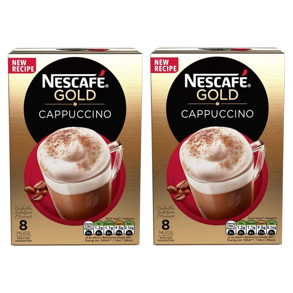 uk71XGny7vVHL-1.jpg Nescafe Gold Cappuccino - 2 Pack Pouch, 2 x 136 g - Fast UK Delivery - Image 1