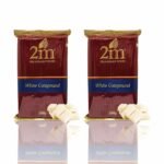 Konfiz 2M White Chocolate Compound Slab Perfect For Baking,Cake Decorating,Topping,Molding&Dipping(Pack Of 2,500 Gm) - Fast UK Delivery