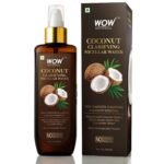 WOW Skin Science Coconut Clarifying Micellar Water for Complete Cleansing & Makeup Removal - For All Skin Types - No Parabens, Silicones & Mineral Oil, 200 ml - Fast UK Delivery