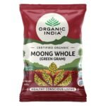 ORGANIC INDIA Rich in Proteins & Dietary Fiber, Delicious in Taste Moong Whole (Green Gram) 500gm - Fast UK Delivery