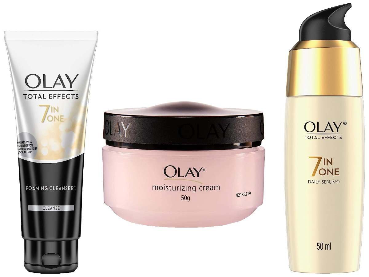 uk71Xv0Sdy3-L-1-1.jpg Olay Total Effects Serum &Olay Moisturising Cream, 50g&Olay Face Wash Total Effects 7 in 1 Exfoliating Cleanser - Fast UK Delivery - Image 1