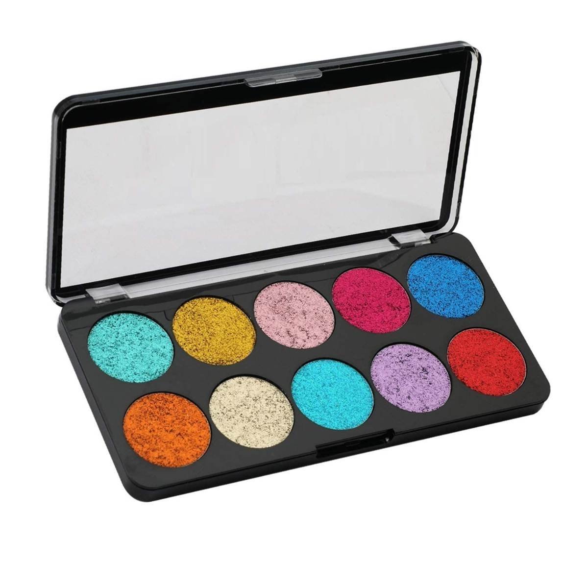 uk71YDnQkCWsL-1-1.jpg HUDA GIRL BEAUTY 10 Color Glitter Eyeshadow Palette (Shade - 02) - Fast UK Delivery - Image 1