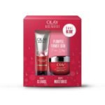 Olay Regenerist Giftpack - Day Cream 50g + Cleanser 100g | Hydrated, Plump, Bouncy Skin | With Hyaluronic Acid, Niacinamide and Peptides | Normal, Oily, Dry, Combination Skin | Pack of 2 - Fast UK Delivery