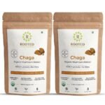 Rooted Actives Siberian Chaga Mushroom Capsules (60Gm) | Blood Sugar, Heart & Immunity | Usda Organic | 35% Beta Glucans | Certified Organic Siberian | Pack Of 2 - Fast UK Delivery