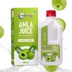 Nutriorg Amla Juice 1Ltr | Amla Juice for Hair & Skin | Rich in Vitamin C | Cold-Pressed Indian Gooseberry Juice | Detox, Weight Loss & Immunity Boosting | No Added Sugar | Pure & Natural - Fast UK Delivery