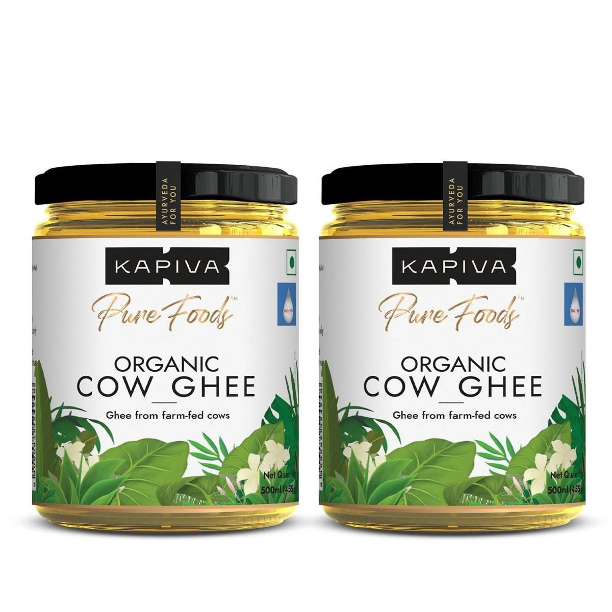 uk71Z2wSbkE8L-1.jpg Kapiva 100% Organic Ghee - Good Fats For Healthy Heart, Keto Diet Friendly, 500 Ml - Super Save Pack Of 2 - Fast UK Delivery - Image 1