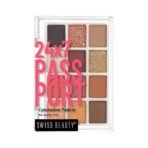 Swiss Beauty 24/7 Passport Eyeshadow Palette with 12 matte, glittery and shimmery shades | With easy to blend in and highly pigmented shades Eye makeup Palette | Shade- Late Nights - Night, 10.5g - Fast UK Delivery